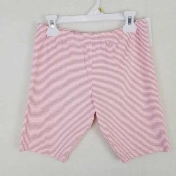 Carter's Kid Cotton Shorts Girl's Size 14 In Pink White Stripes - Picture 1 of 10